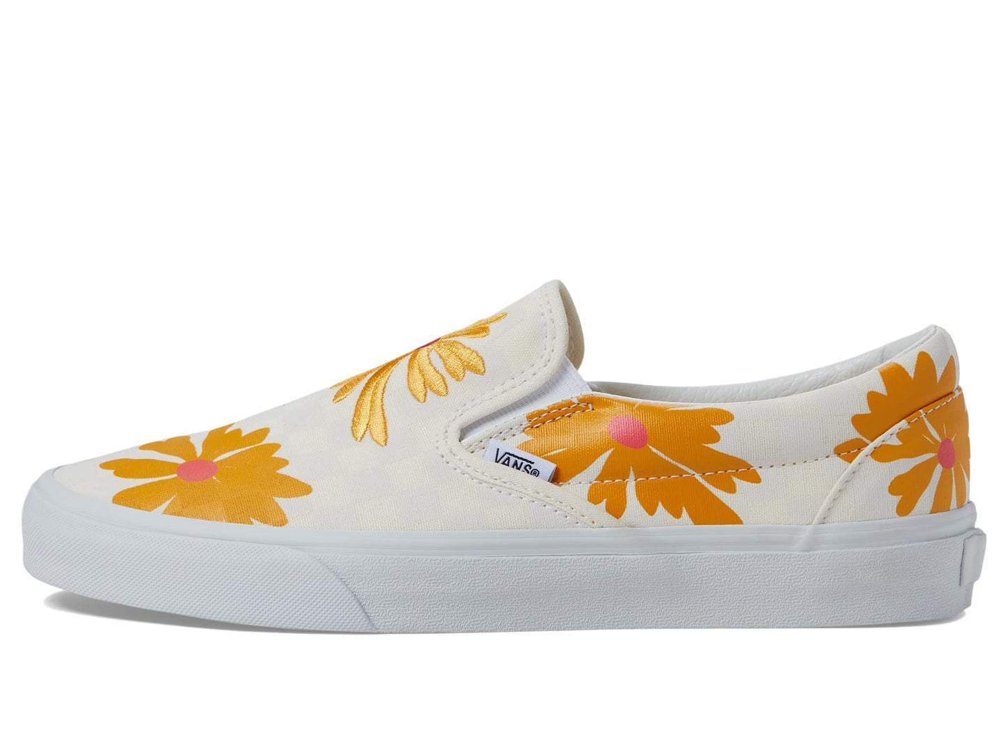 Vans Classic Slip-On™ Checkerboard Floral Blanc De Blanc Men's 5, Women's 6.5 Medium