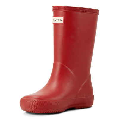 Hunter Kids First Classic Rain Boots, Military Red, 8 Toddler