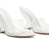 Schutz Women's Aprill Vinyl Sandal, Prata, 7