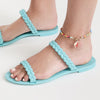 Stuart Weitzman Women's Braida Sawyer Jelly Sandals, Turquesa, Blue, 6 Medium US