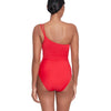 Lauren Ralph Lauren Womens Beach Club Solids Double Strap One Shoulder One-Piece Red 16