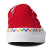 Vans Kids Slip On Sneaker, (Rainbow Checkerboard) Red/True White, Size 11.5 Little Kid