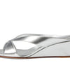 Stuart Weitzman Miami 50 Wedge Slide Silver 10.5 B
