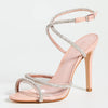 SCHUTZ Women's Louise Sandals, Cristal/Transparente/Rose, Rose Gold, Tan, Clear, 8.5 Medium US
