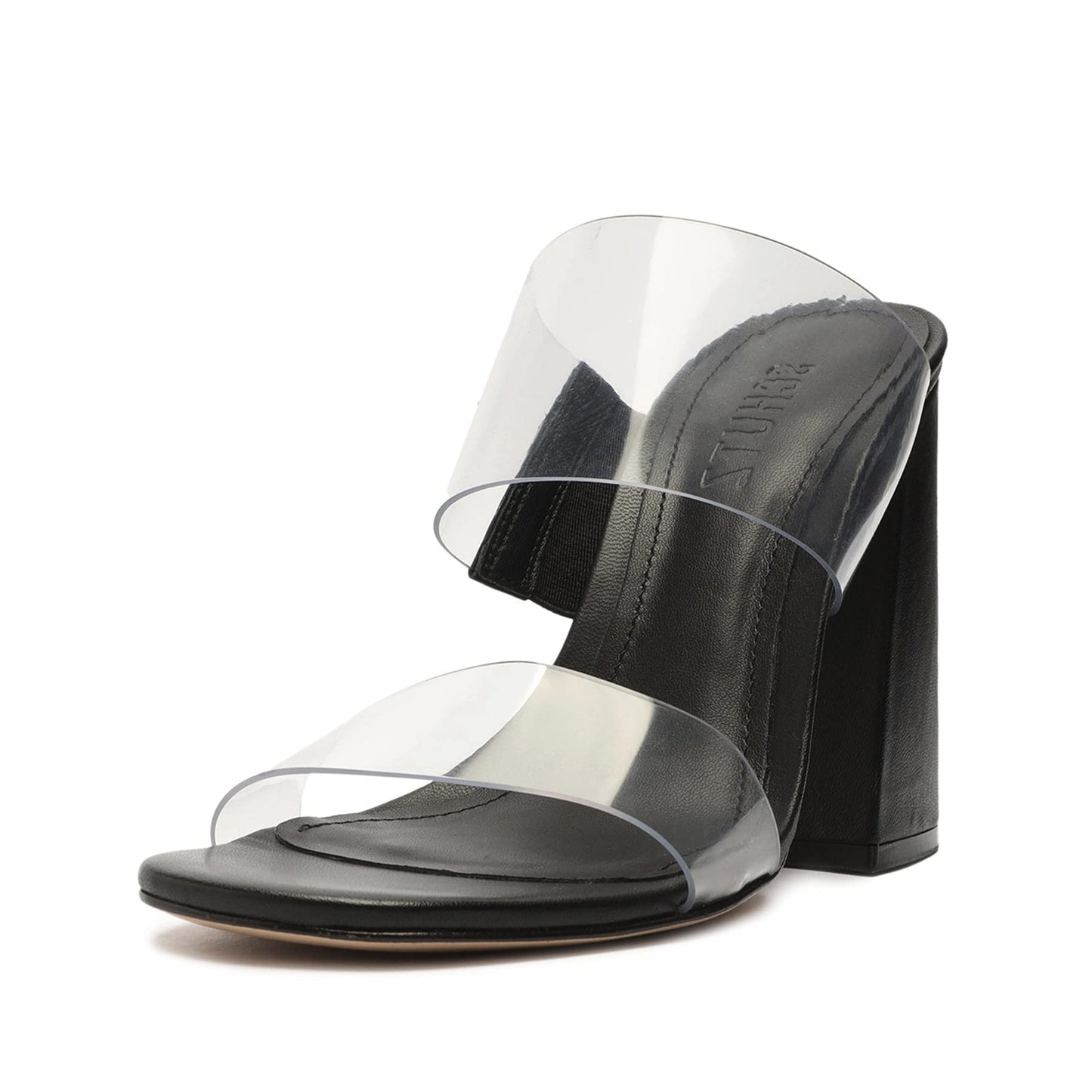 SCHUTZ Victorie High Block Transparente (Black) 6.5 M