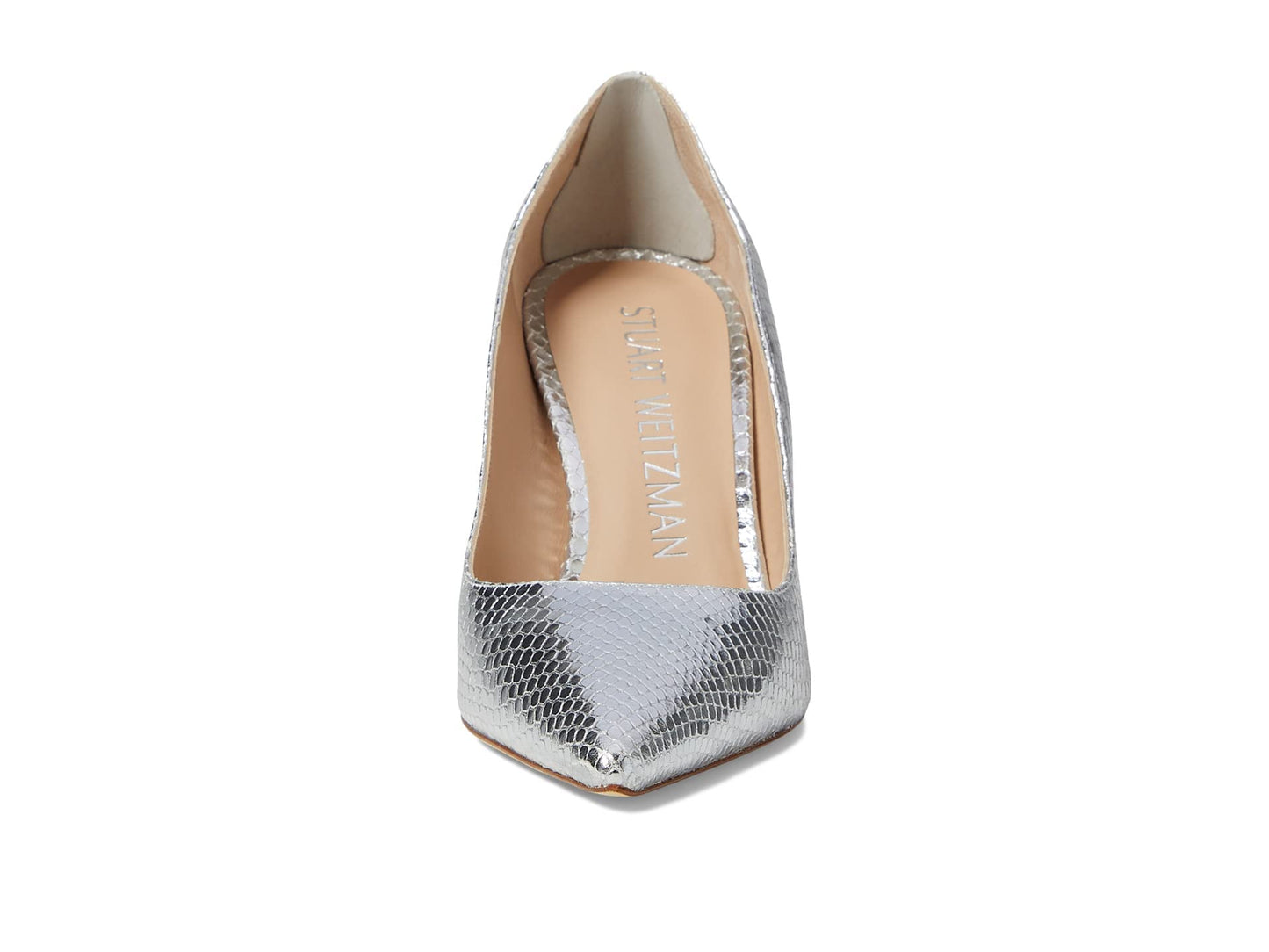 Stuart Weitzman Stuart 85 Scallop Pump Silver 8 B