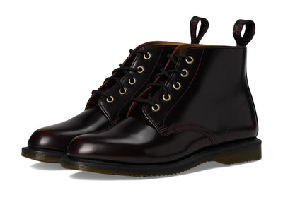 Dr. Martens Womens Emmeline Leather Lace-Up Boots Cherry Red 10 Medium