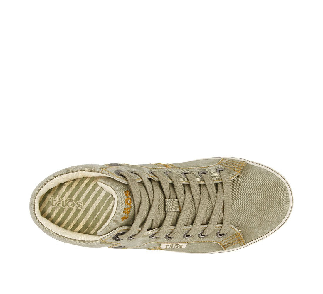 Taos Footwear Women's Top Star Sage Distressed Sneaker 8 M US