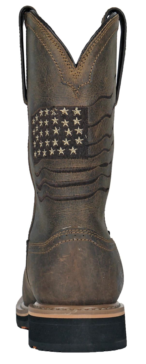 Hoss Rushmore CT WP PR Rancher Buff - Big Sizes - Boots for Men - Leather Upper - Slide Closure Brown 8 EE - Wide