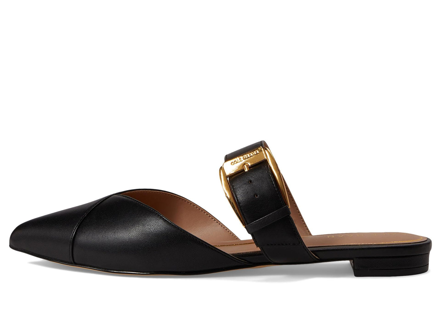 Cole Haan Vandam Buckle Mule Black Leather 8 B (M)