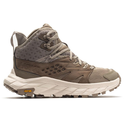 Hoka Women's Anacapa Breeze Mid Hiking Boot, Dune/Eggnog, 6.5