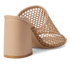 Stuart Weitzman Cayman 85 Block Slide Natural/Adobe 9 B