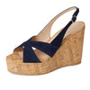 Stuart Weitzman Womens Dayna Slingback Wedge Nice Blue 6.5 Medium