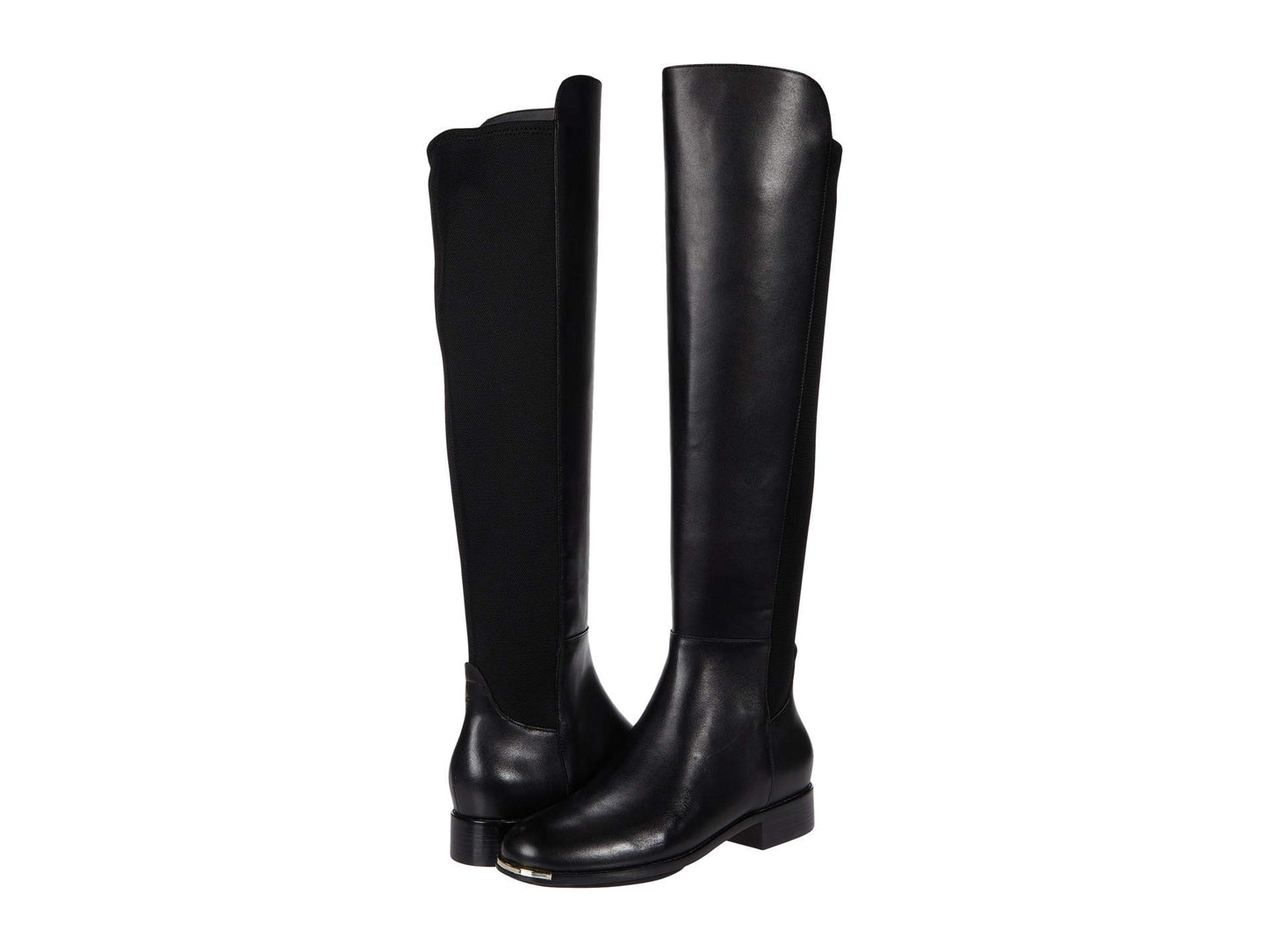 Cole Haan Grand Ambition Huntington Over-The-Knee Boot Black Princess Leather/Stretch Textile 6.5 B (M)