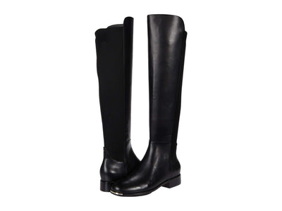 Cole Haan Grand Ambition Huntington Over-The-Knee Boot Black Princess Leather/Stretch Textile 6.5 B (M)