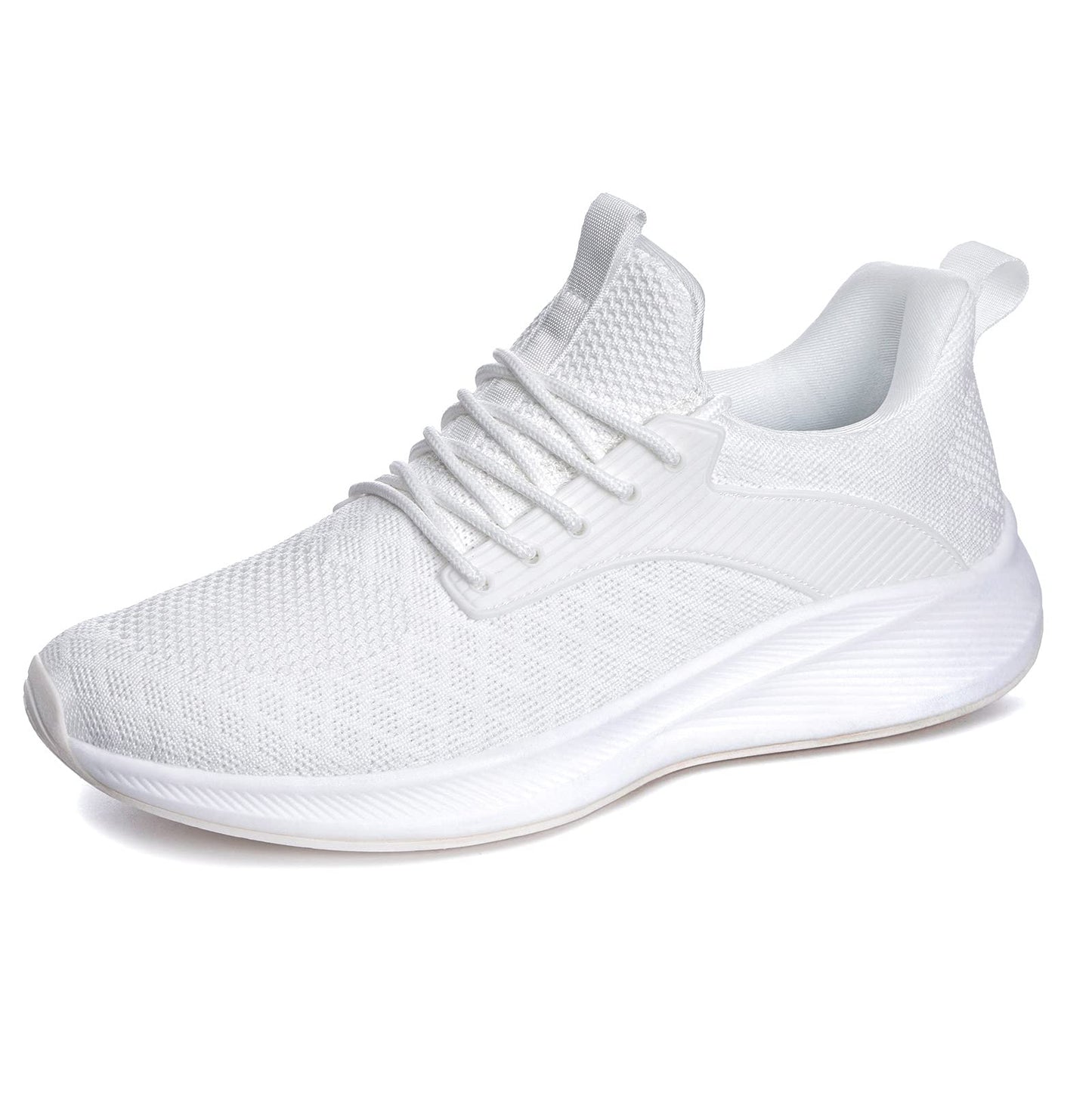 Mens Sneakers White Shoes for Men - Slip Resistant Trail Running Athletic Tennis Workout Gym Shoes Altra Light Breathable Mesh Casual Walking Shoes Size 10