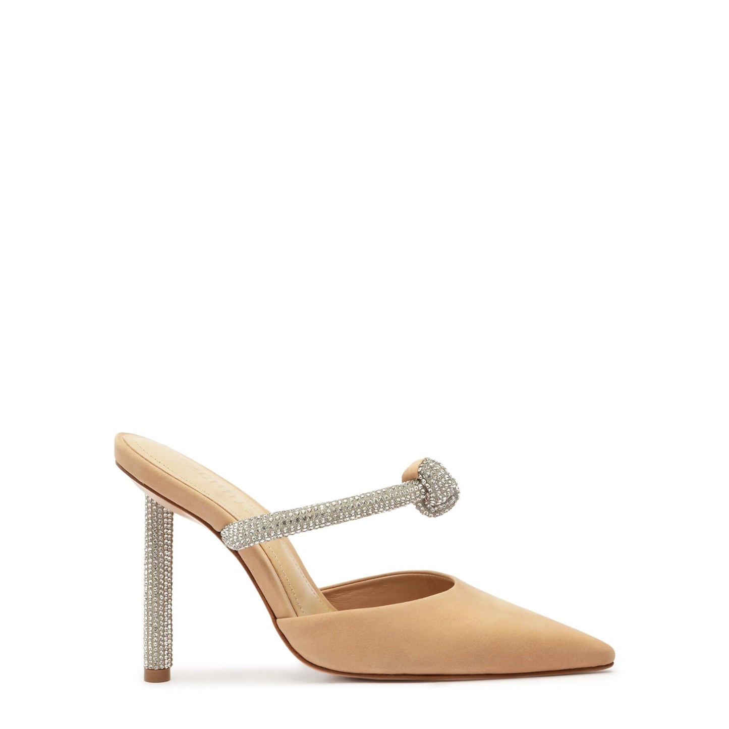 SCHUTZ Women's Pearl Pin Heel Mule, True Beige, 8.5