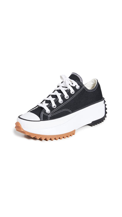 Converse Run Star Hike Hi Sneakers, Black/White/Gum, 11.5 US Women/10 US Men
