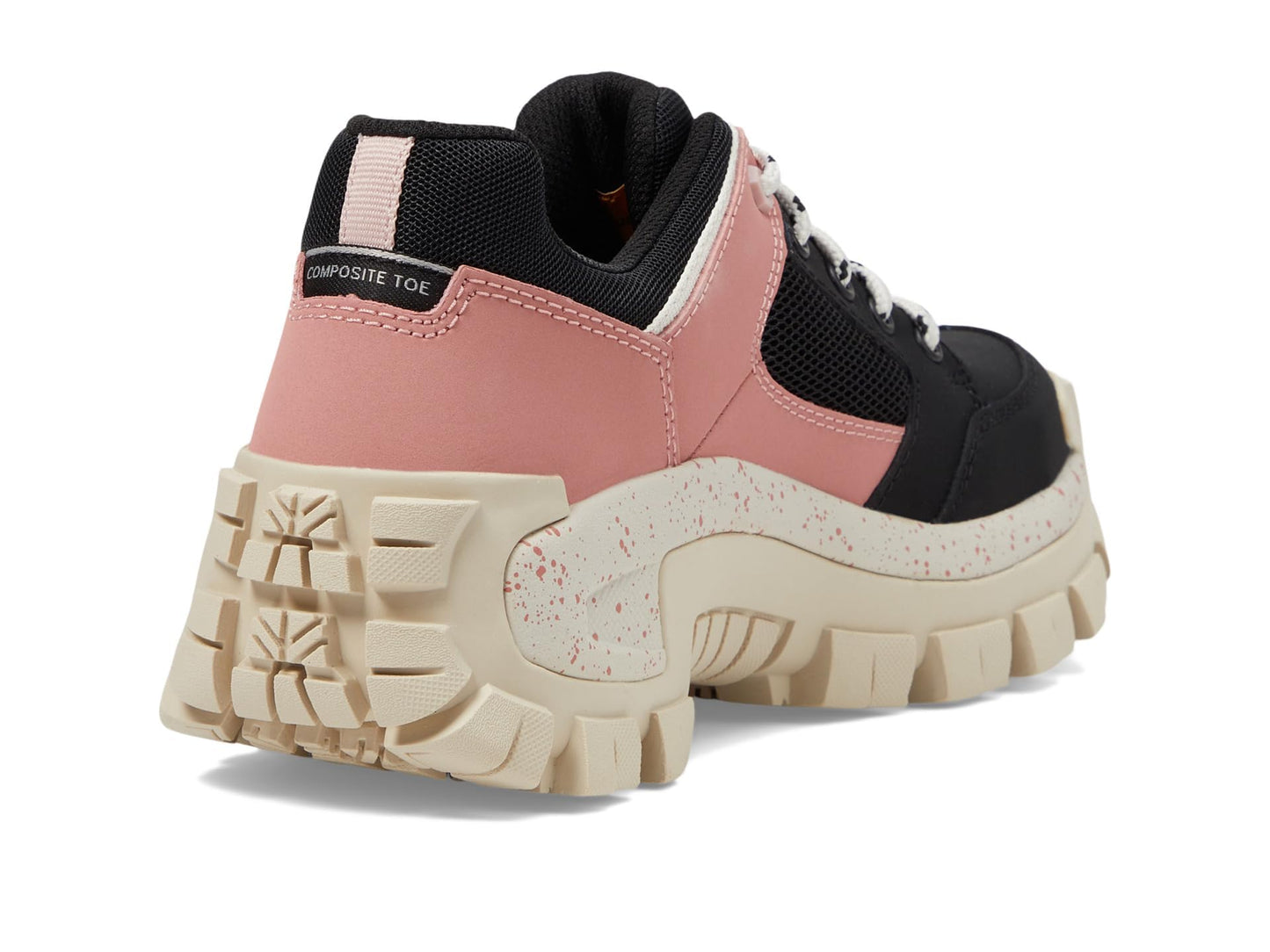 Caterpillar Invader Sport CT - Sneakers for Women - Leather and Mesh Upper - EVA Footbed - Rubber Lug Outsole Black/Rosette Nubuck 6.5 B - Medium