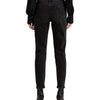 Lauren Ralph Lauren Womens Petite Relaxed Tapered Ankle Jeans in Empire Black 12
