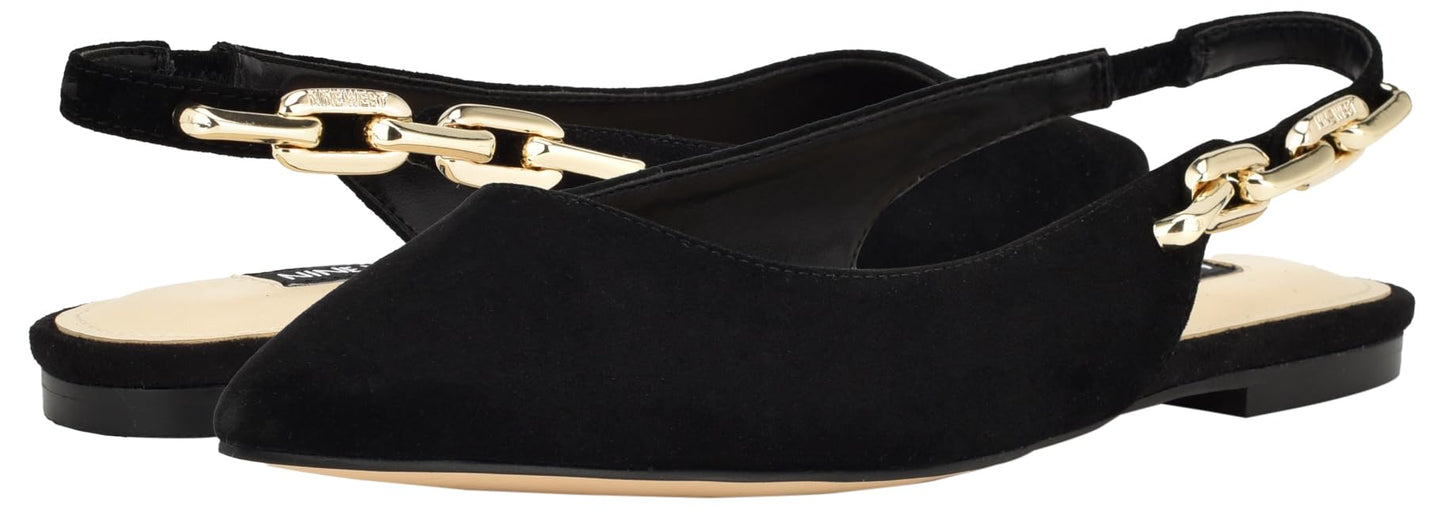Nine West Women's Babby Flat, Black 001, 8