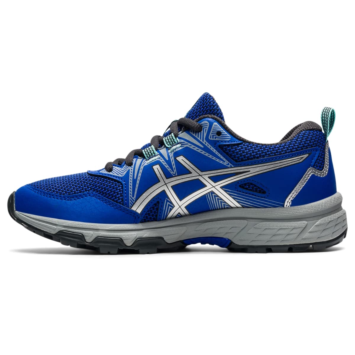ASICS Kid's Gel-Venture 8 Grade School Running Shoes, 5, Lapis Lazuli Blue/Pure Silver