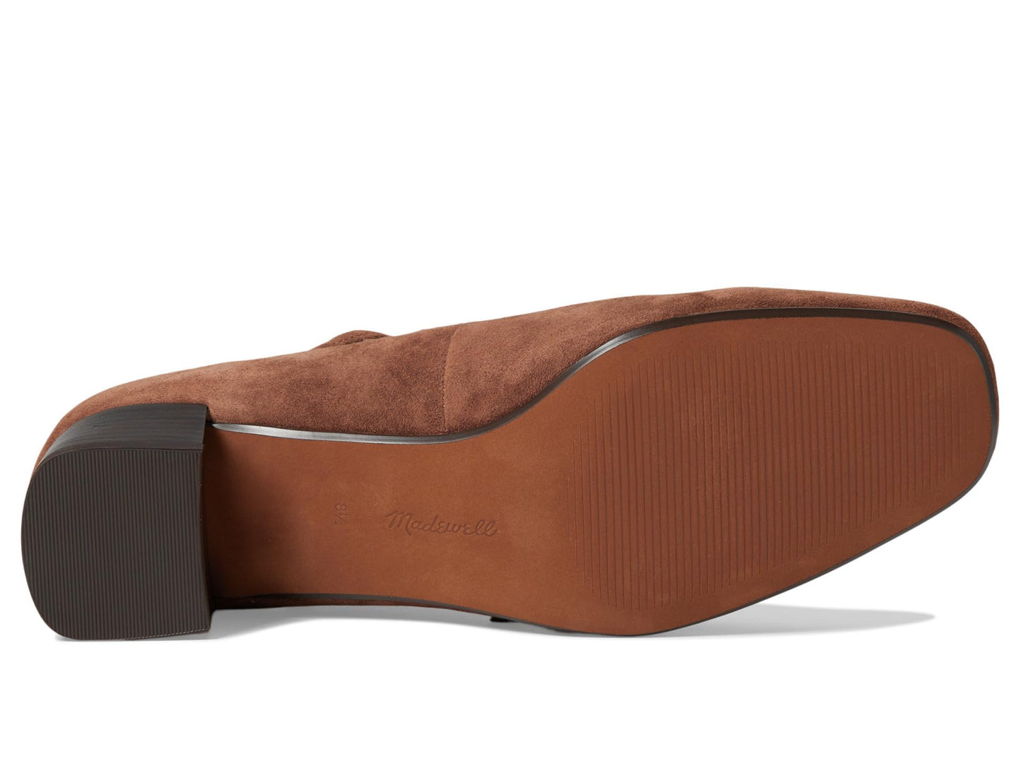 Madewell Women's Nettie Mary Jane Suede Flat, Soft Mahogany, 10.5