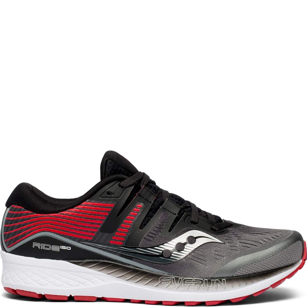 Saucony Men's Ride ISO, Grey/Red, 11.5 D
