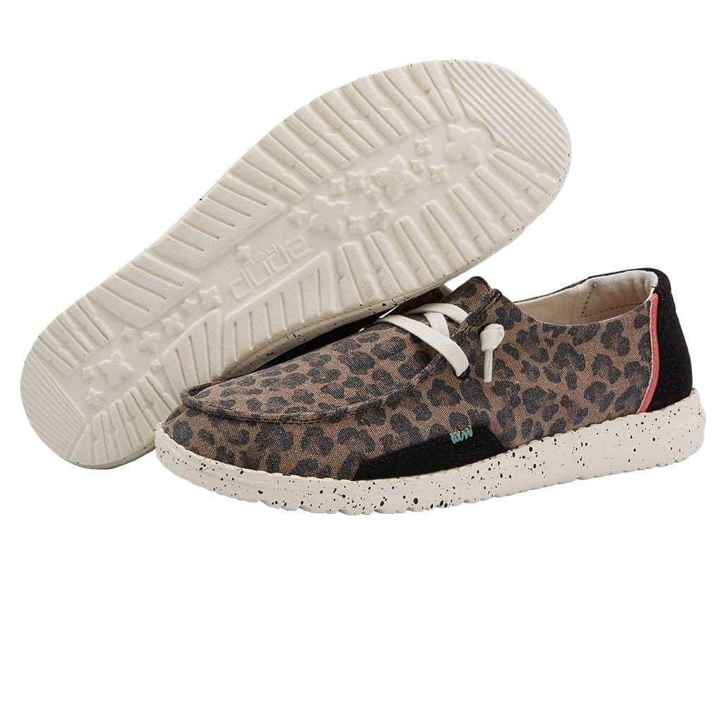 Hey Dude Women's Wendy Jungle Brown Size 9 | Women’s Shoes | Women’s Lace Up Loafers | Comfortable & Light-Weight