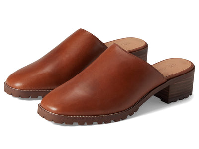 Madewell The Mindy Lugsole Mule in Leather Dried Maple 9 M