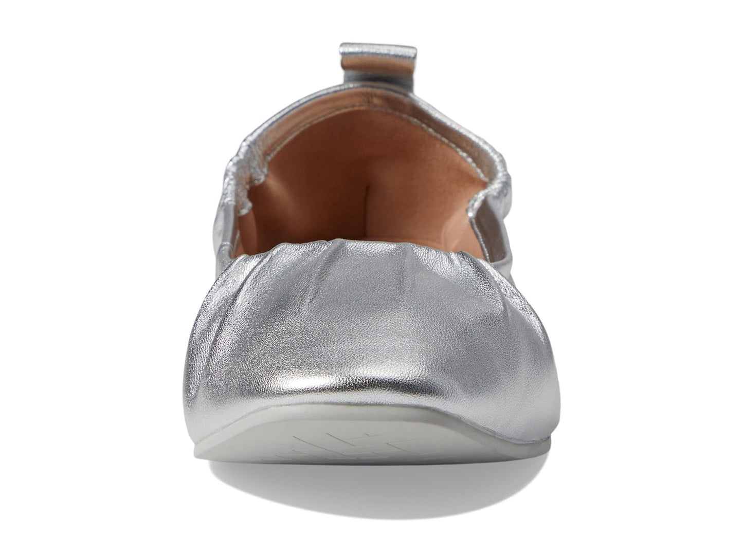 Cole Haan York Soft Ballet Silver Metallic Leather 10.5 B (M)
