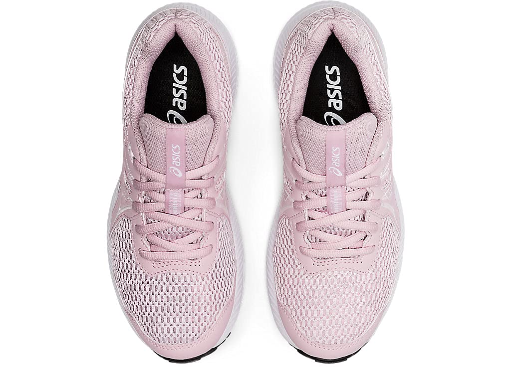 ASICS Kid's Contend 7 Grade School Running Shoe, 4, Barely Rose/White