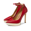 Michael Kors Xenia Ankle Strap Pump Crimson 5.5 M