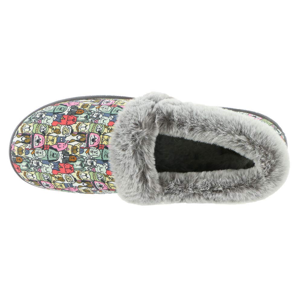 Skechers Womens Too Cozy Slipper, Gray Multi, 9 US
