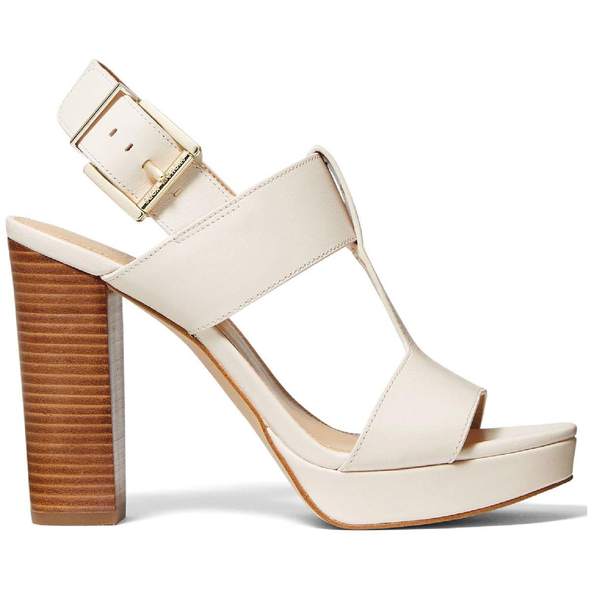 Michael Kors Becker T Strap Light Cream 6.5 M
