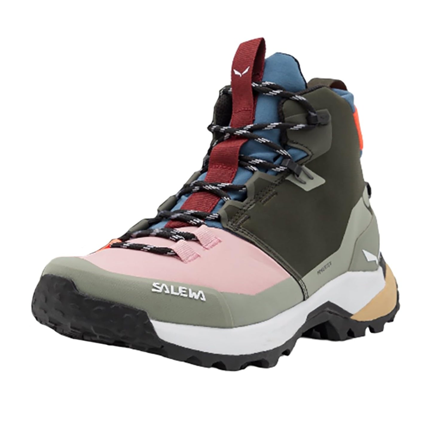 Salewa Women's Puez Mid Powertex Waterproof Trail Boot for Hiking & Trekking - Dark Olive/Shadow - 7.5