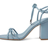 Schutz Women's Kate High Block Sandal, Blue Sea, 8