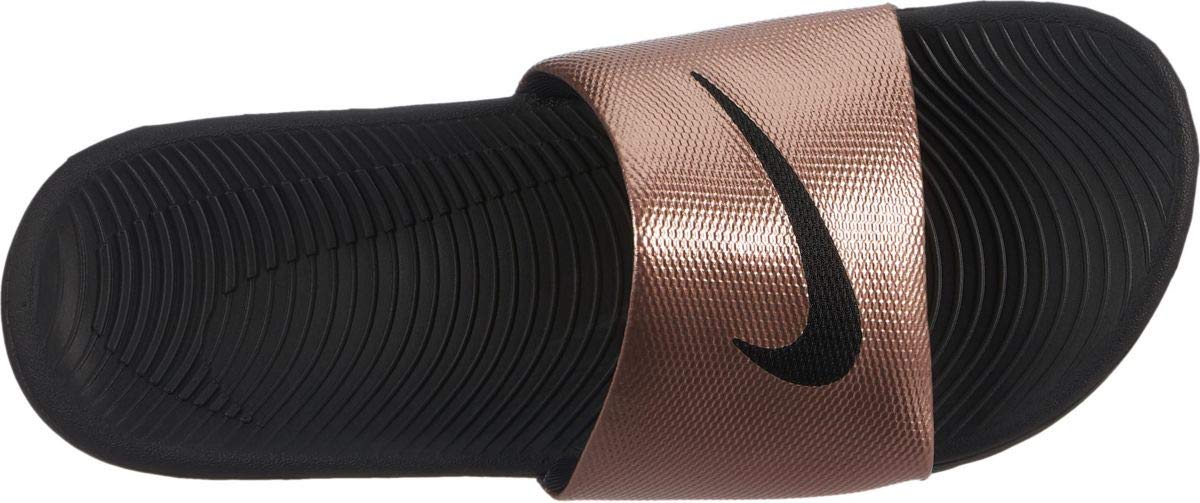 Nike Women's Kawa Slide, Metallic Red Bronze / Black, 10