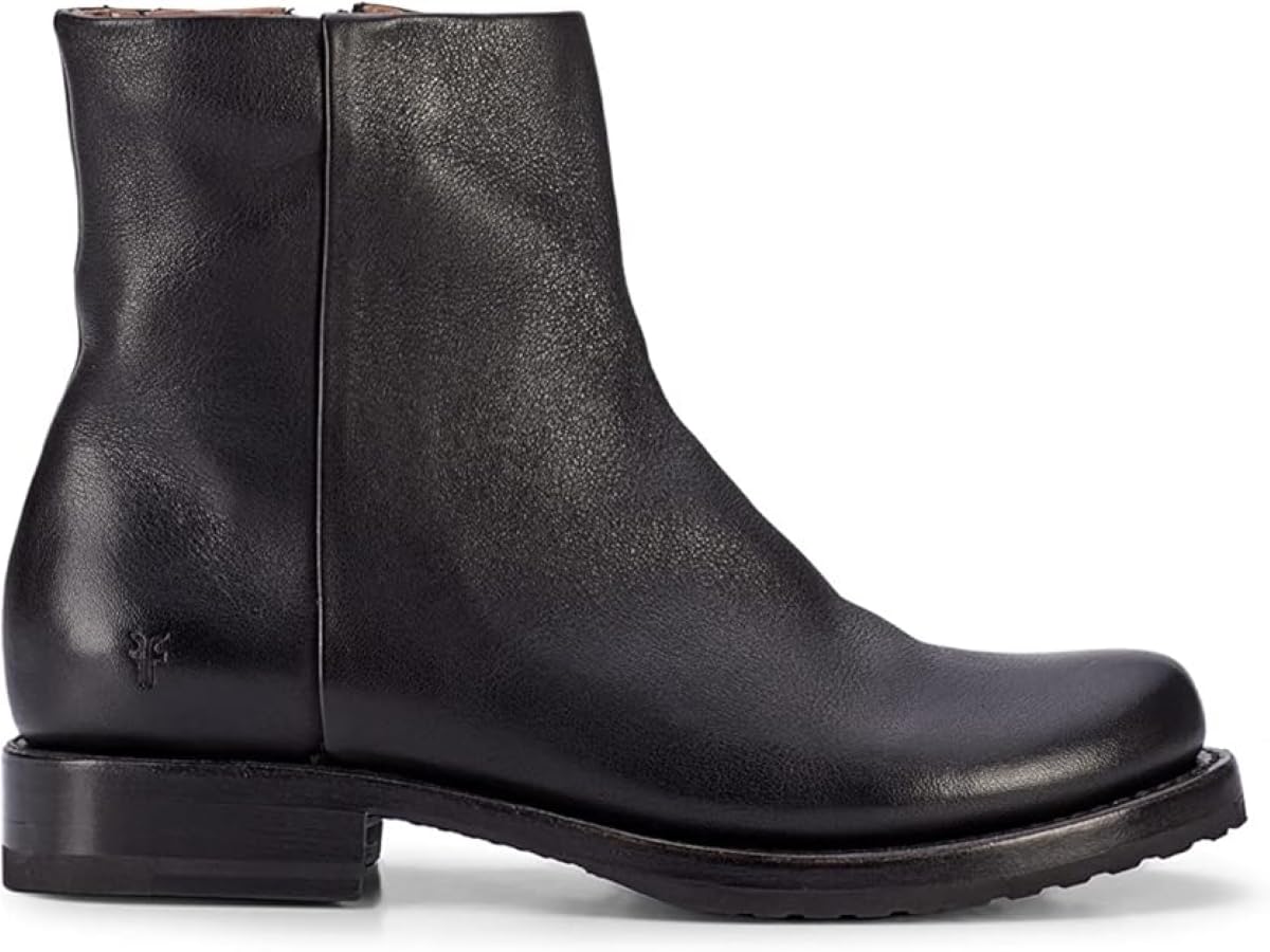 Frye Veronica Inside Zip Booties for Women - Premium Leather, Goodyear Welt, Leather Lining, Rubber Sole - 6' Shaft Height, Black (Pallio) - 7 M