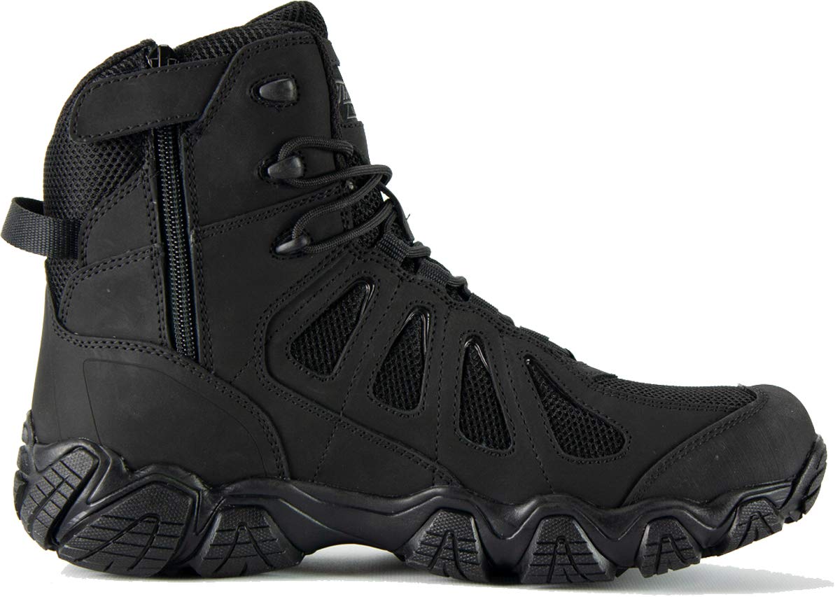 Thorogood 804-6290 Men's Crosstrex Series - 6" BBP Waterproof, Side Zip Composite Safety Toe Hiker Boot, Black/Grey - 9 M US