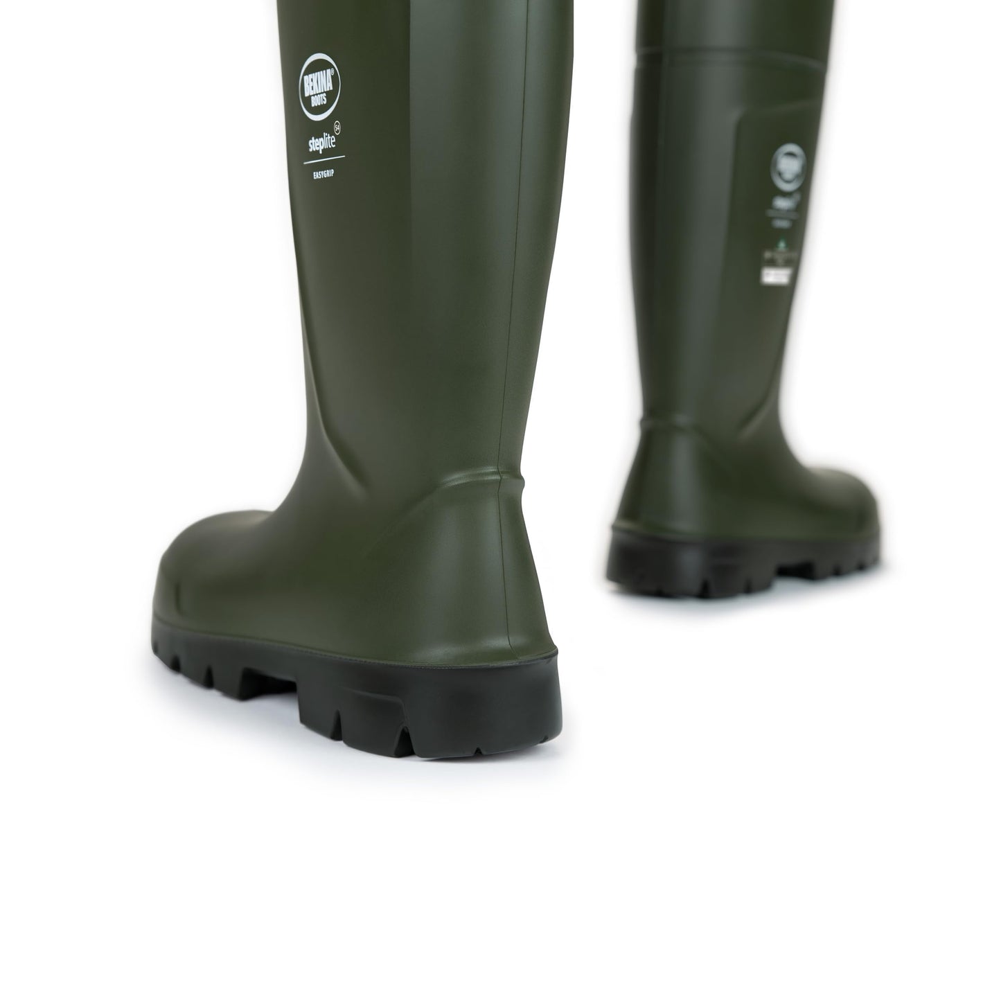 Bekina Steplite EasyGrip S4 Safety Toe Wellington Boots for Men and Women - Lightweight Waterproof SRC Certified Non Slip Steel Toe Boots for Men and Women, Green - 4/6