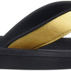 Nike Women's Bella Kai Flip Flops (Black/Metallic Gold) Size 8