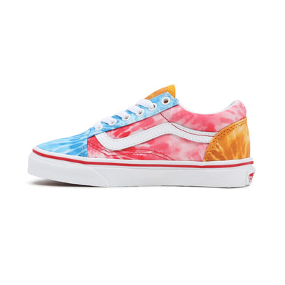 Vans Boy's Old Skool (Little Kid) (Tie-Dye Block) Multi/True White 12 Little Kid M