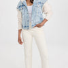 [BLANKNYC] Womens Hooded Denim With Sleeve Detail Jacket, Blooming, Medium US