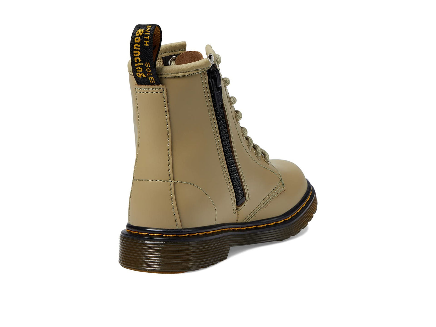 Dr. Martens Kid's Collection 1460 Lace Up Fashion Boot (Little Kid/Big Kid) - Boots for Kids - Rubber Outsole Pale Olive 11 UK (US 12 Little Kid) M