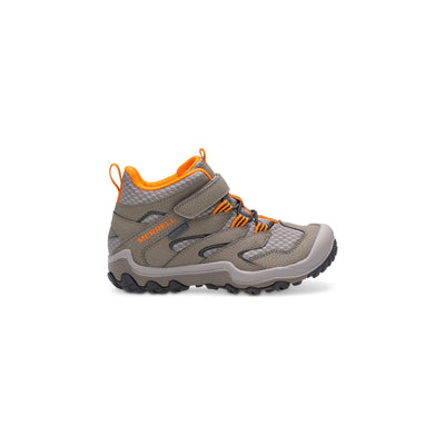 Merrell Boy's Chameleon 7 Access Mid A/C WTRPF Shoe, gunsmoke, 1 Medium US Little Kid