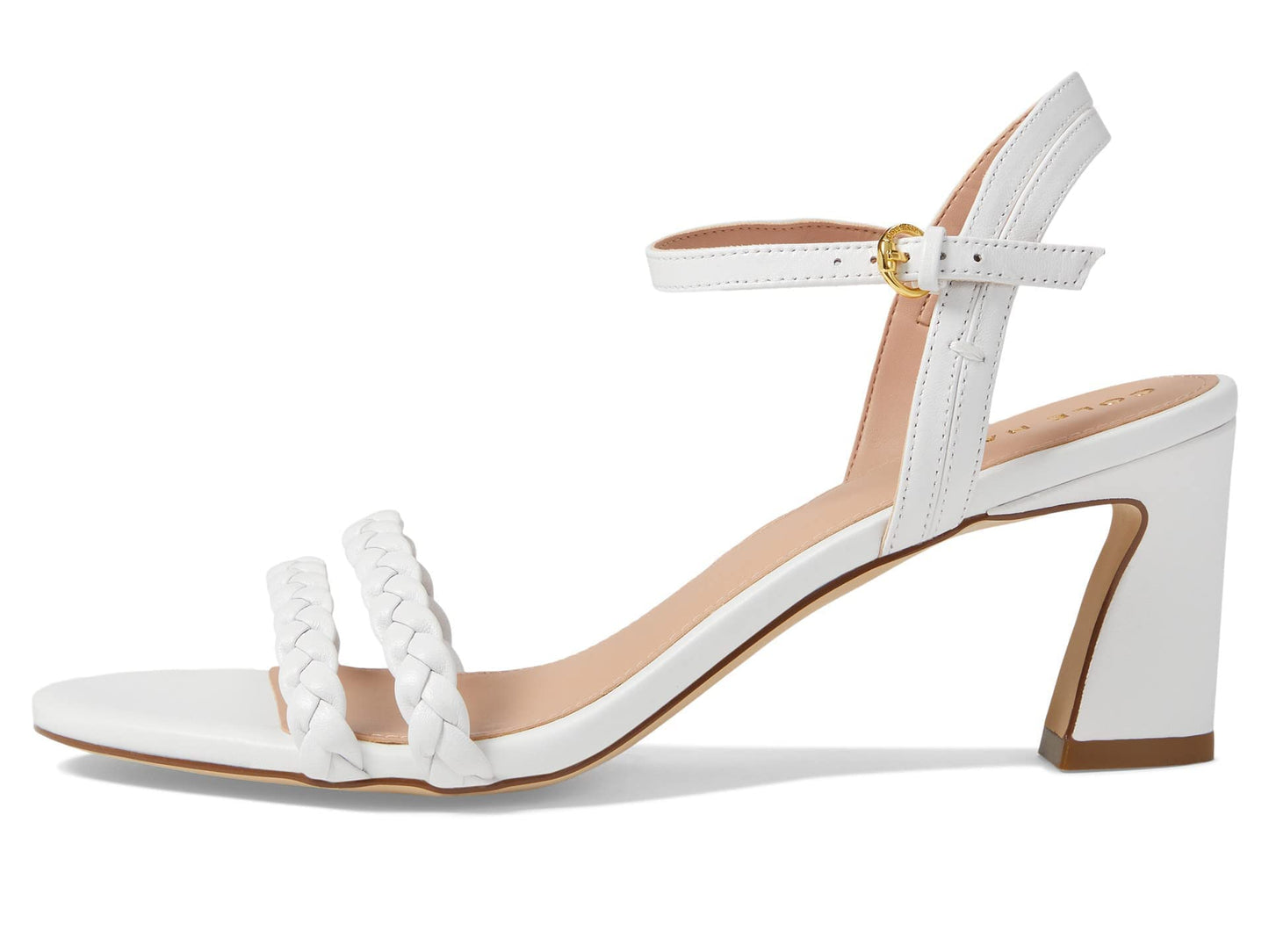 Cole Haan Alyse Braided Sandal 65 mm White Leather 9 B (M)
