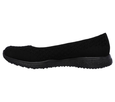 Skechers womens Microburst One Up Fashion Sneaker, Black, 6 US