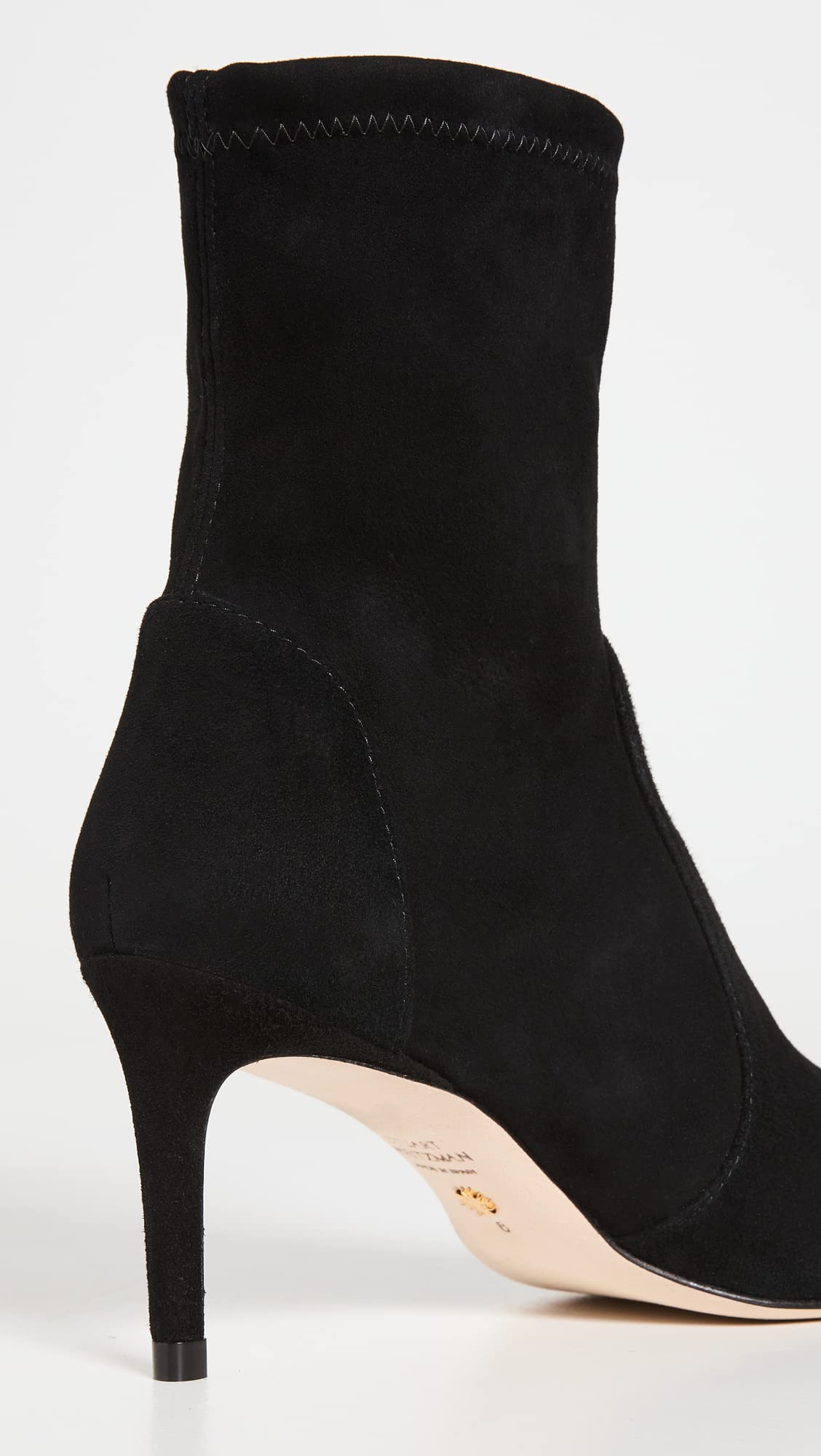 Stuart Weitzman Women's 75mm Stuart Stretch Booties, Black, 5.5 Medium US