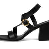 Stuart Weitzman Women's Benni 75 Sandal Pump, Black, 6.5